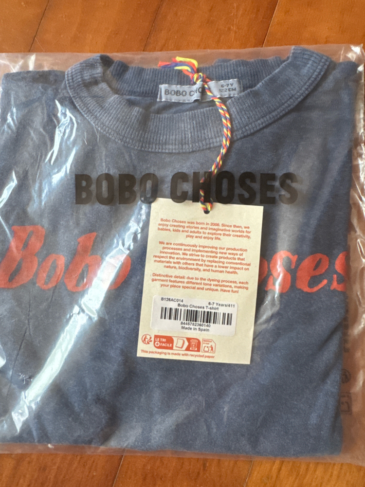 (새상품, 정품) 26ss 보보쇼즈 로고 네이비 블루 티셔츠 6/7, 8/9 이미지