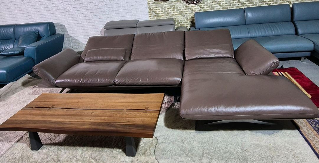 도무스 독일 코이노 프란시스 최상급 천연 전체가죽 4인 카우치 소파쇼파 이미지