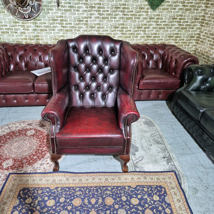 영국 체스터필드 최고급 전체 천연가죽 1인 소파쇼파 서울경기근거리무료배송 이미지