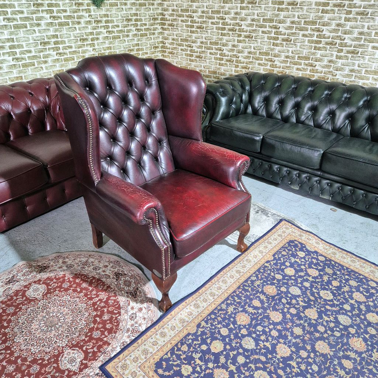 영국 체스터필드 최고급 전체 천연가죽 1인 소파쇼파 서울경기근거리무료배송 이미지