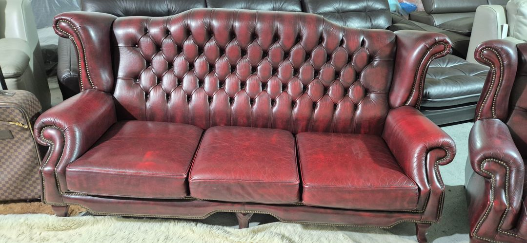 체스터필드 이태리 마스트로또 전체 천연가죽3+1인 소파 이미지