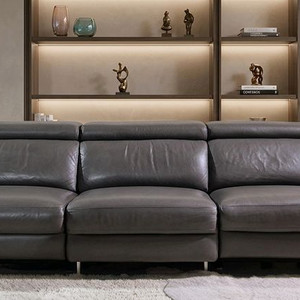 한샘 MVME 키안티 이태리 천연가죽 전동 리클라이너 소파쇼파(헤드전동) 이미지