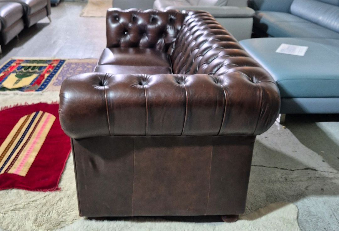 영국 체스터필드 최고급 전체 천연가죽 3인 소파쇼파 서울경기근거리무료배송 이미지