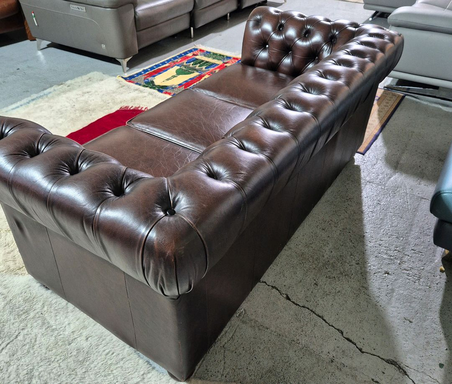 영국 체스터필드 최고급 전체 천연가죽 3인 소파쇼파 서울경기근거리무료배송 이미지