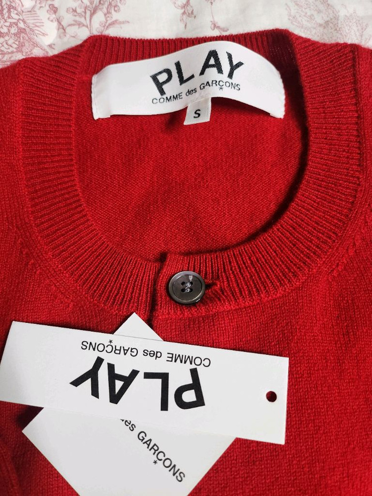 꼼데가르송 가디건(레드컬러) 이미지