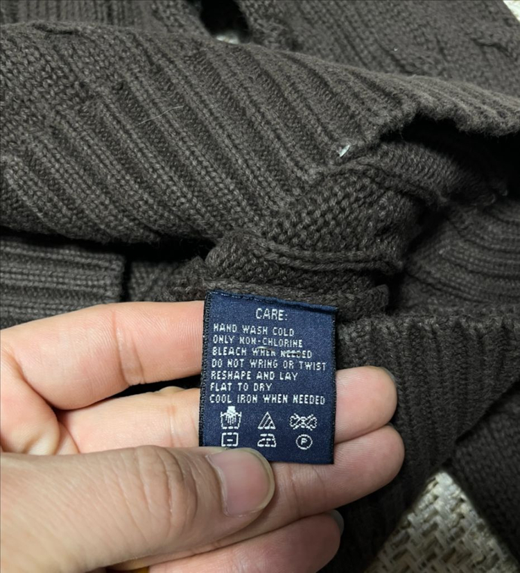 폴로 랄프로렌 꽈배기 케이블 니트 스웨터 S 이미지