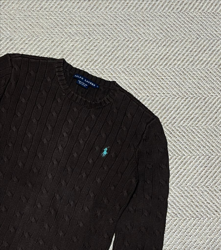 폴로 랄프로렌 꽈배기 케이블 니트 스웨터 S 이미지