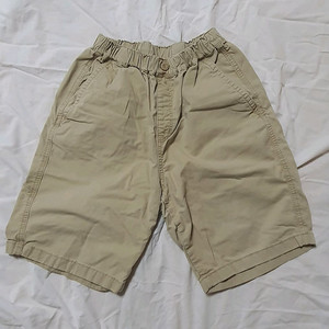 유니클로 키즈 베이지 밴딩 면 반바지 150 이미지