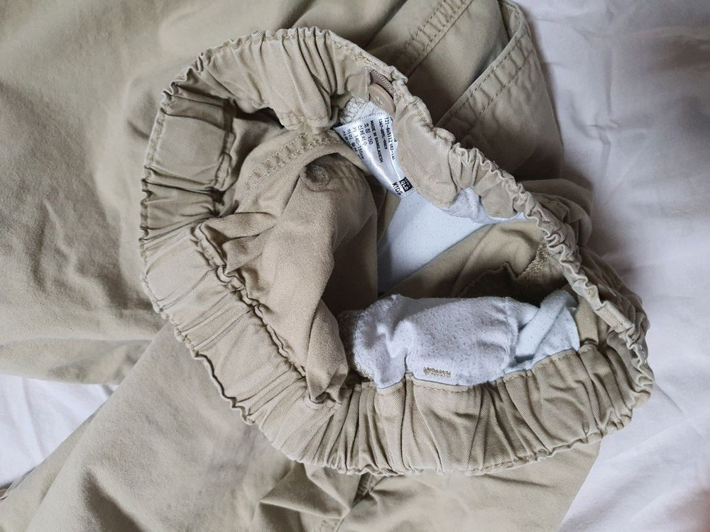 유니클로 키즈 베이지 밴딩 면 반바지 150 이미지