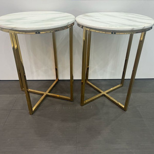 화이트 마블 골드 사이드 테이블 (총 4개) 이미지
