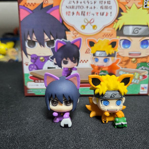 나루토 푸치캐러랜드 마네키네코 나루토 사스케 피규어 이미지