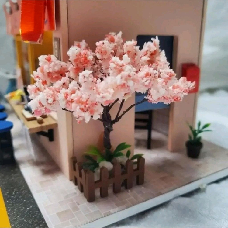 [50번] DIY 미니어처하우스 완성품 (LED,오르골) 이미지