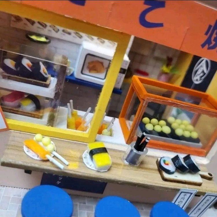 [50번] DIY 미니어처하우스 완성품 (LED,오르골) 이미지