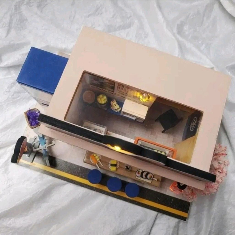 [50번] DIY 미니어처하우스 완성품 (LED,오르골) 이미지