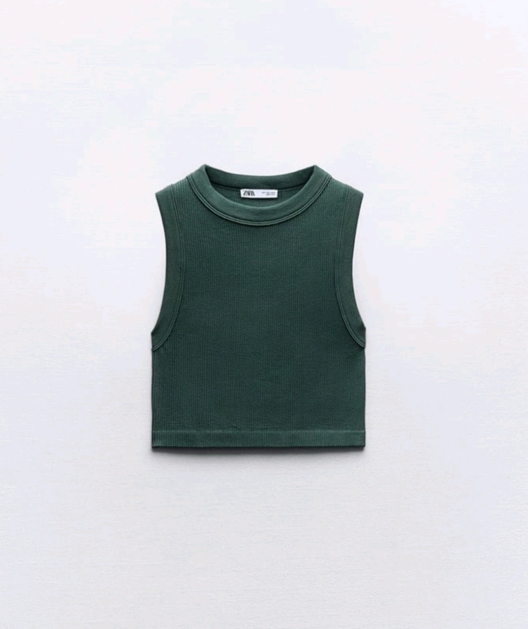 <새옷>ZARA_그린블루 니트탑 이미지