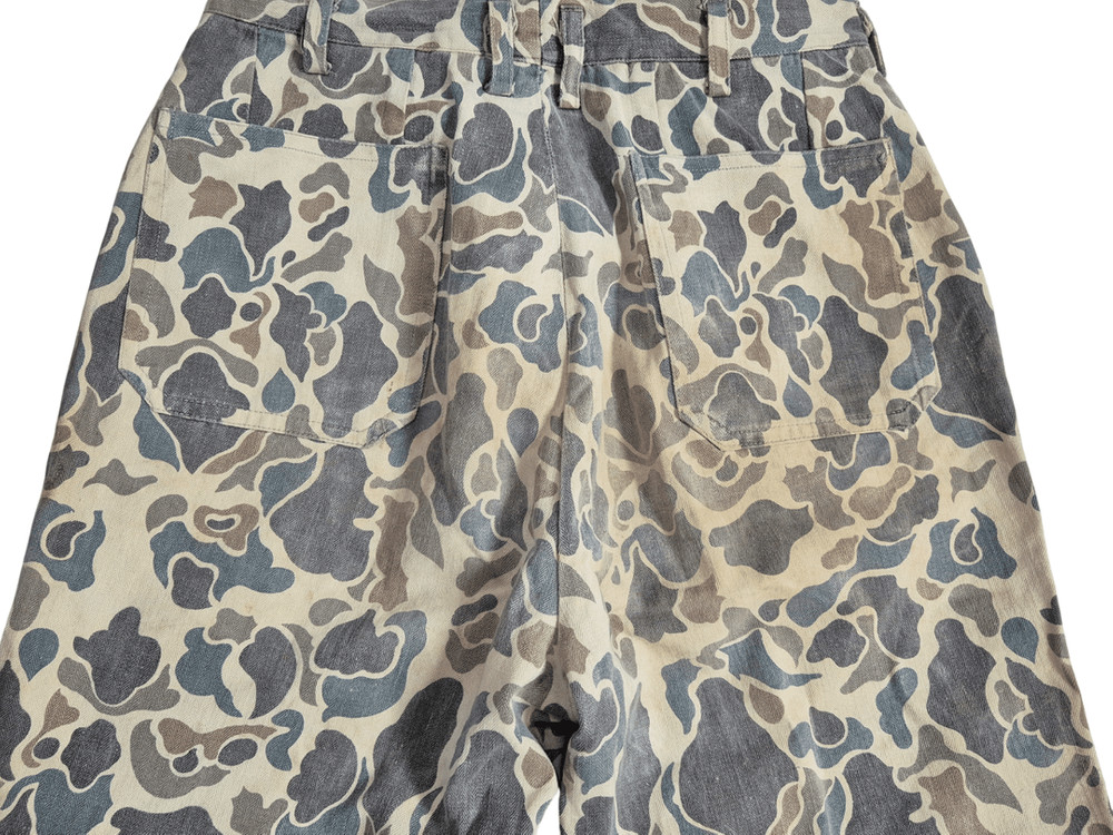 국군 구형 70s 사제 맞춤 덕헌터 예비군 전투복 바지 팬츠 하의 (XS) 이미지