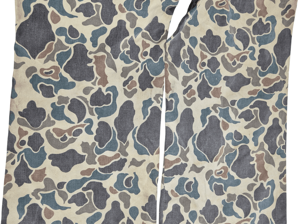 국군 구형 70s 사제 맞춤 덕헌터 예비군 전투복 바지 팬츠 하의 (XS) 이미지