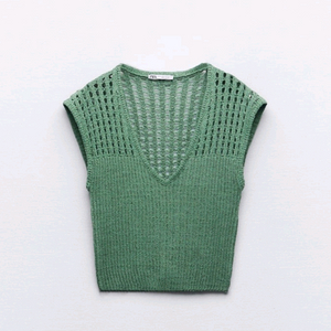 <새옷>ZARA_펀칭 티셔츠 이미지