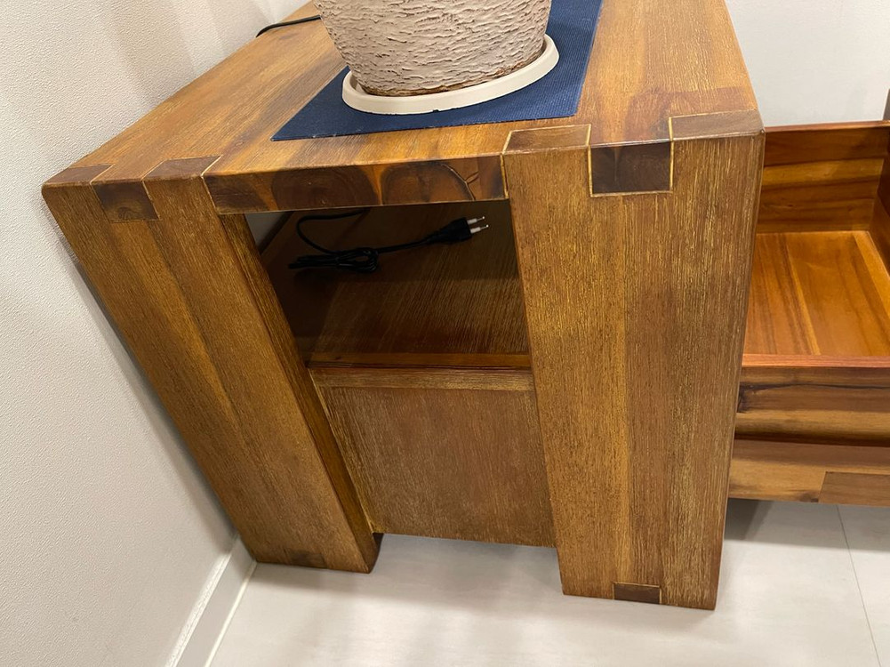 (급처)고트레 아카시아 원목 협탁 서랍장 이미지