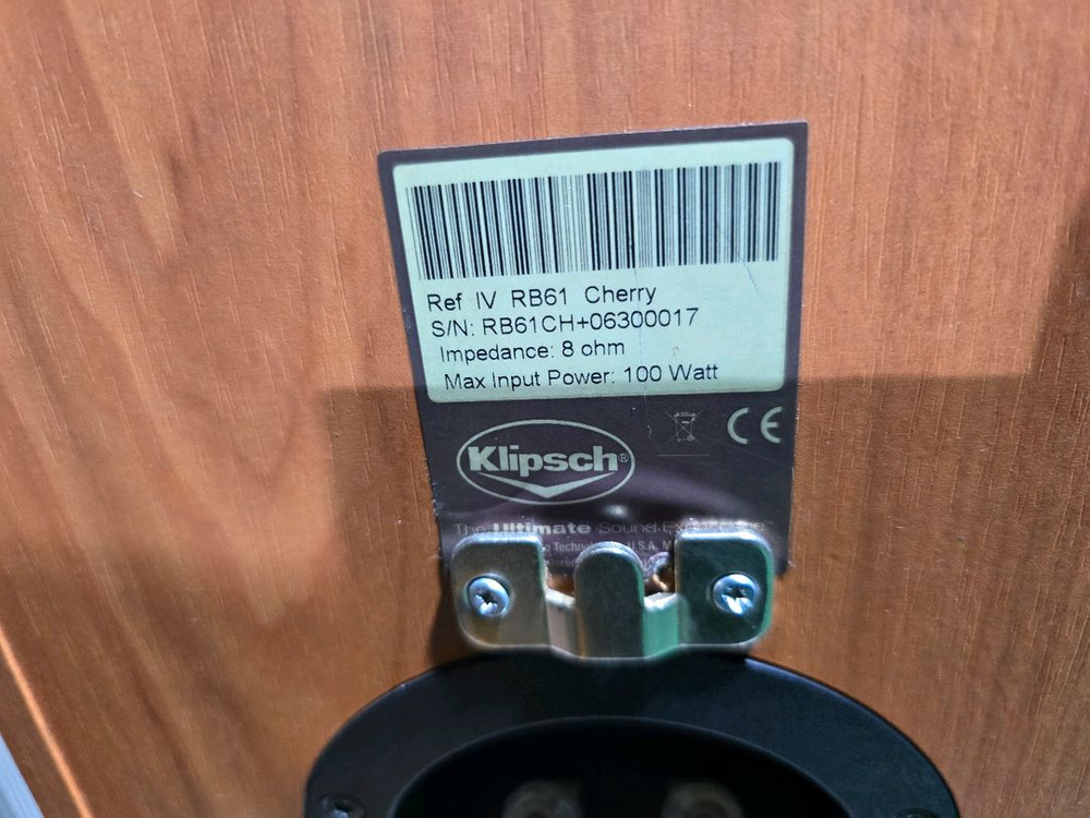 KLIPSCH RB-61 레퍼런스 IV Cherry 북쉘프 스피커 이미지