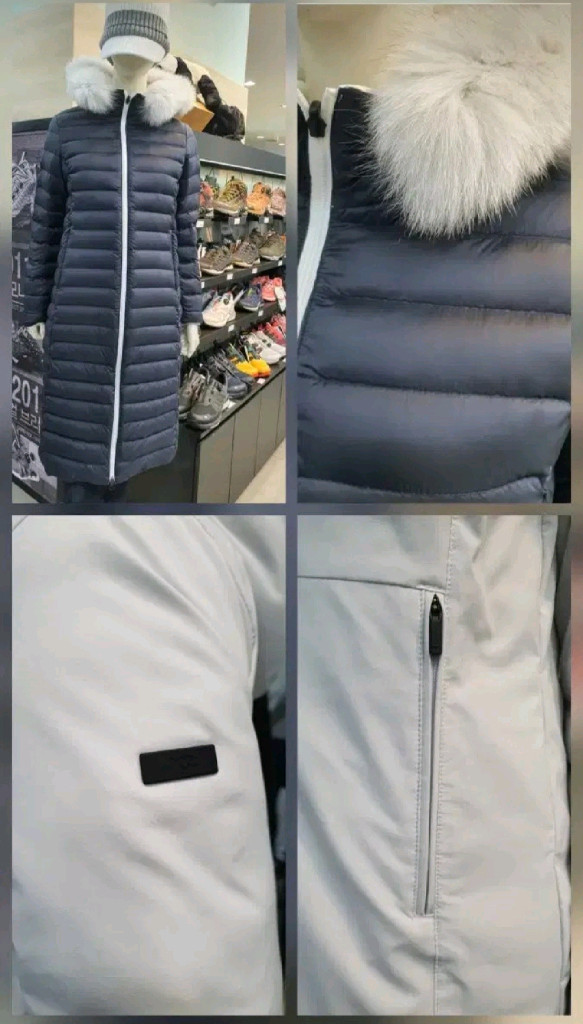 (새제품)K2패딩 여성 구스다운 리버시블 롱 다운(초코와인색 90) 이미지