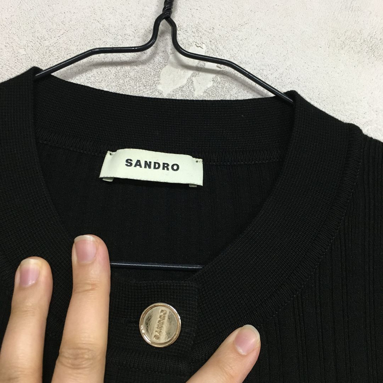 SANDRO 산드로 블랙 가디건 이미지