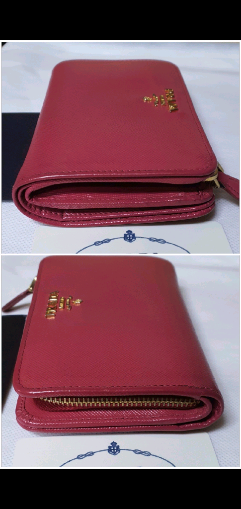 프라다 사피아노 반지갑 핑크 정품A급(보증서O)구찌프라다루이비통디올고야드샤넬셀린느보테가생로랑발렌시아가버버리가방 이미지