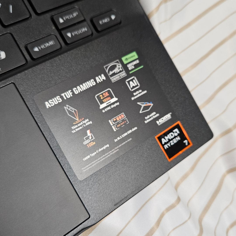 아수스 TUF 게이밍 노트북 A14/RTX4060/32GB/고사양노트북 이미지