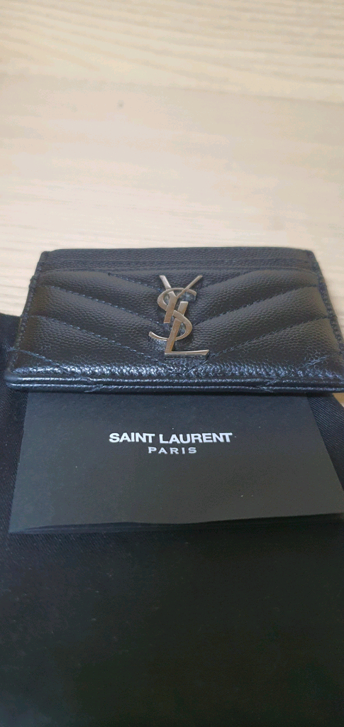 입생로랑 생로랑 카드지갑 은장 정품A급(감정O)구찌프라다루이비통디올고야드샤넬셀린느보테가버버리발렌시아가가방 이미지