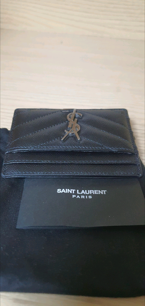 입생로랑 생로랑 카드지갑 은장 정품A급(감정O)구찌프라다루이비통디올고야드샤넬셀린느보테가버버리발렌시아가가방 이미지