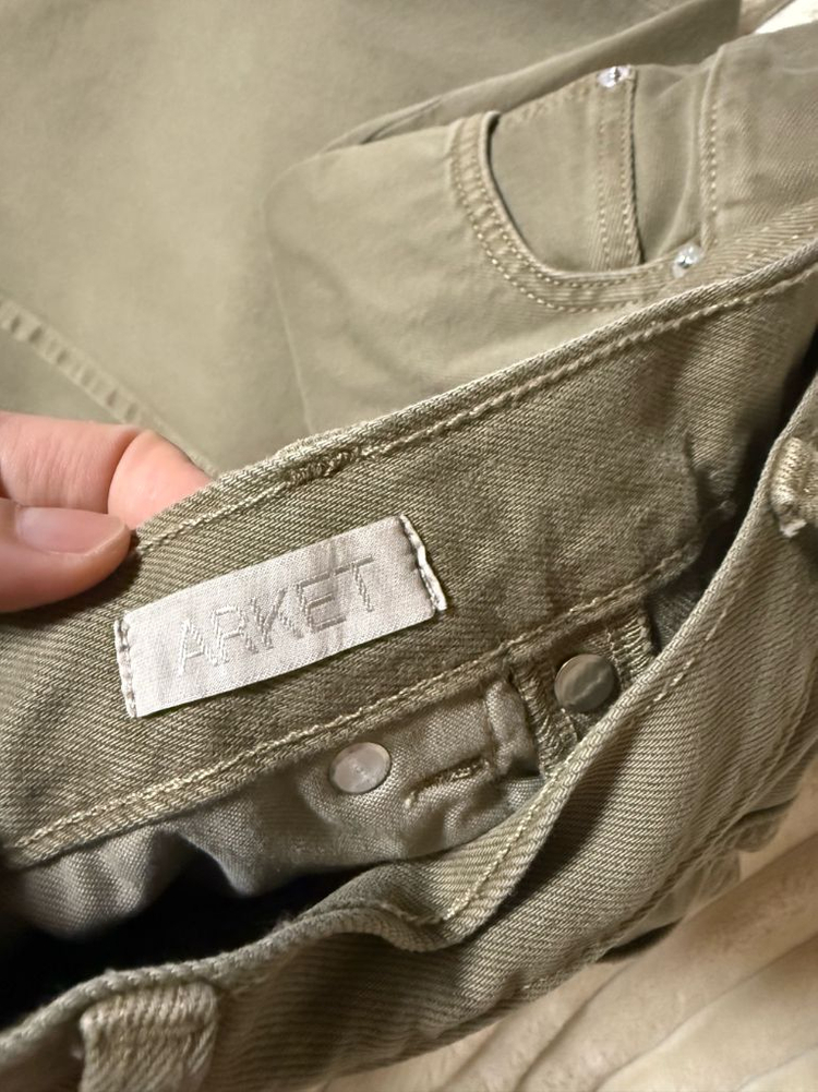 ARKET 데님 랩 스커트 카키 36사이즈 이미지