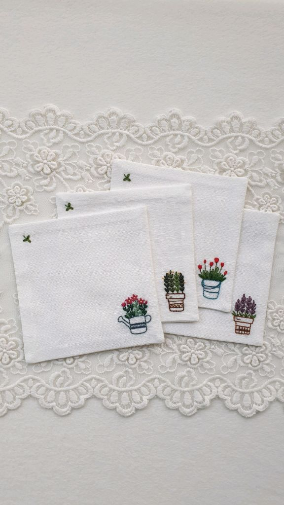 프랑스자수 티코스터(2장 세트) 이미지