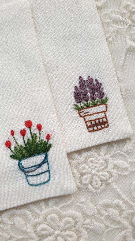 프랑스자수 티코스터(2장 세트) 이미지