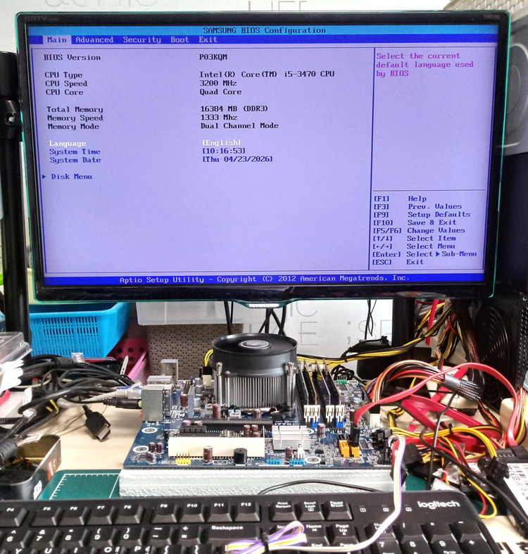 Q77S1삼성메인보드+i5-3470(3.2GHz, 4코어.4쓰레드)CPU+16GB RAM+CPU쿨러+백패널 이미지