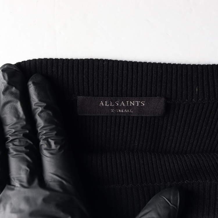 올세인츠 골지 리브 긴팔 니트 원피스 블랙 XS 이미지