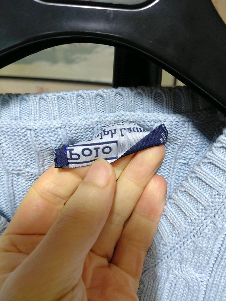 [폴로 랄프로렌]면 케이블 브이넥 니트 베스트(조끼)100사이즈 이미지