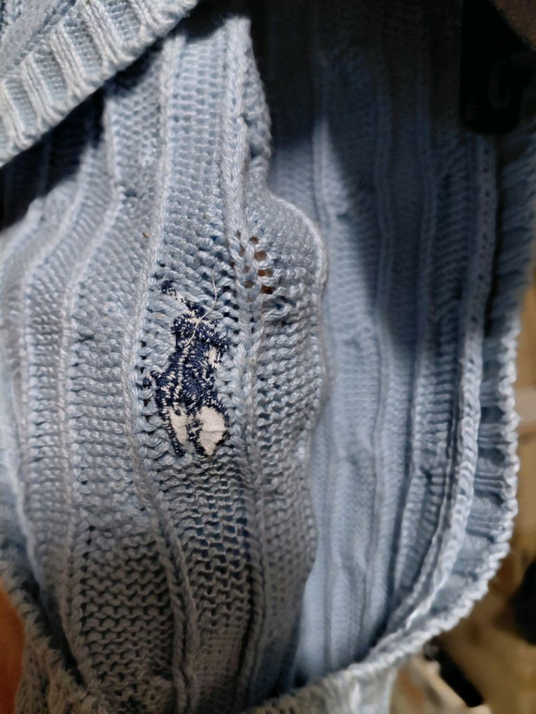 [폴로 랄프로렌]면 케이블 브이넥 니트 베스트(조끼)100사이즈 이미지