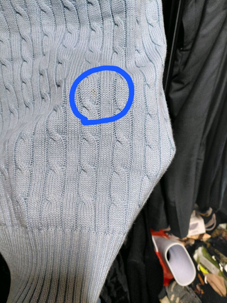 [폴로 랄프로렌]면 케이블 브이넥 니트 베스트(조끼)100사이즈 이미지