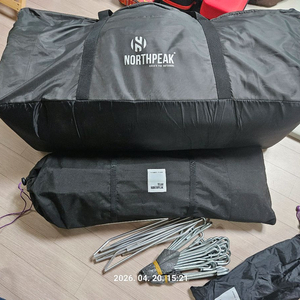 노스피크 퍼시픽오션 텐트+에어박스+전기매트 이미지