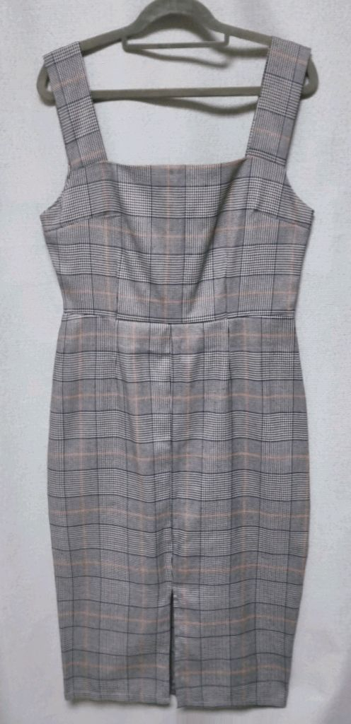 뷔스티에 체크 원피스 이미지