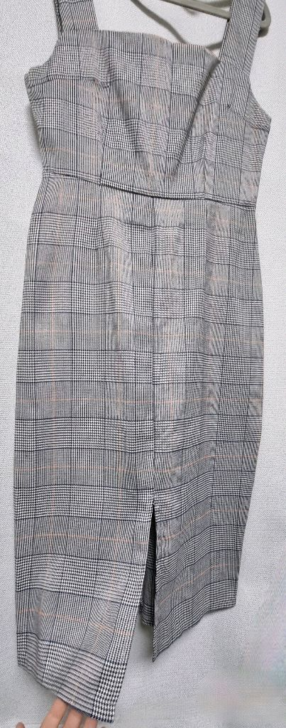 뷔스티에 체크 원피스 이미지