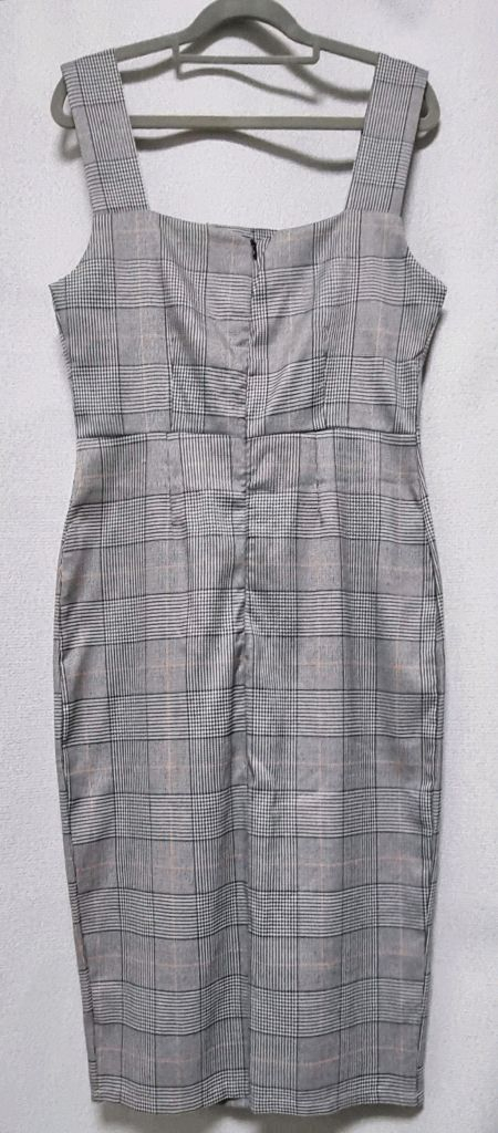 뷔스티에 체크 원피스 이미지