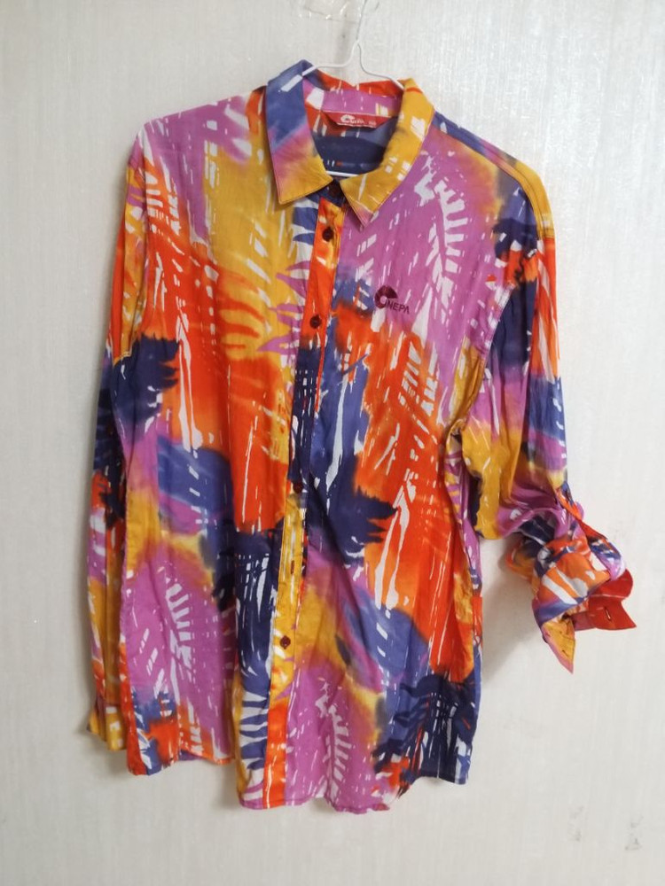 여성 블랙야크 여름 프린팅셔츠(오버핏100-105) 이미지