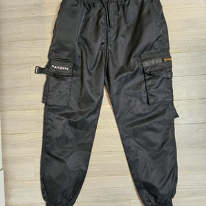 블랙 카고 조거팬츠 이미지