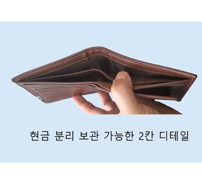J5 A급 고급스러운 남성용 PU가죽 반지갑 판매해요 이미지