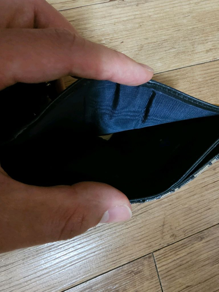 (정품/A급)디올 새들 로터스 3단 지갑 블루 오블리크 자카드 이미지