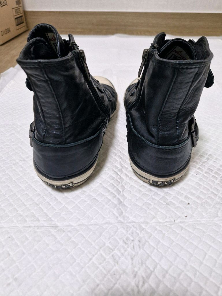 Ash 아쉬 블랙 가죽 버클 스니커즈 40 사이즈 이미지