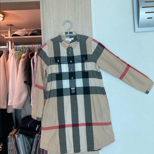 버버리키즈 체크 셔츠 원피스 140 이미지