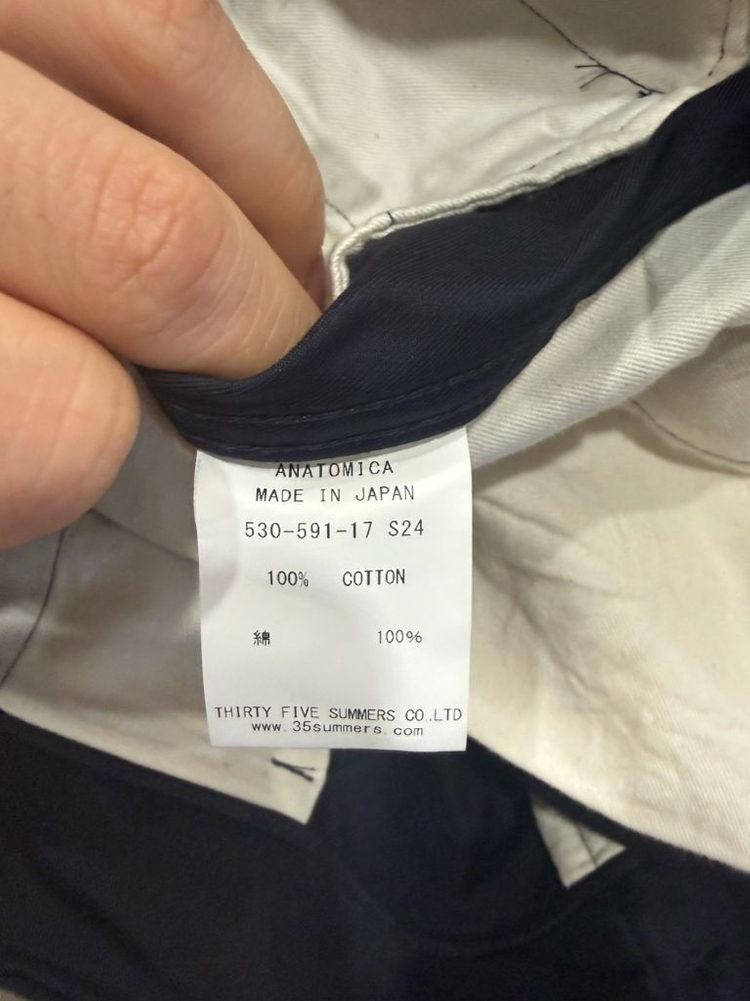 아나토미카 치노쇼츠 네이비 34 이미지