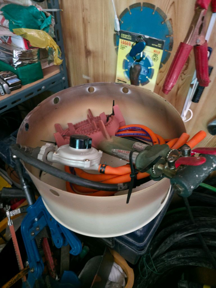 LPG 가스통 2개 가스함 풀빵 주물판 판매 이미지